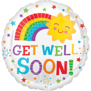 Get Well Soon Happy Sun Balloon Small Image