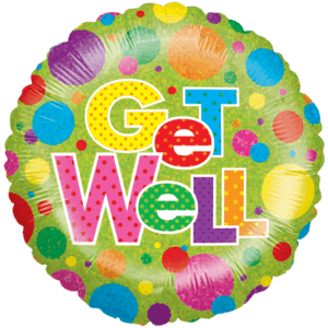 Get Well Colourful Dots  Balloon Small Image