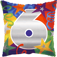 19" Square Six Balloon