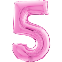 Large Pink 5 Balloon
