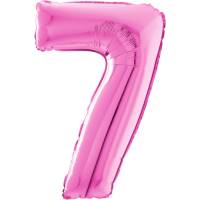 Large Pink 7 Balloon