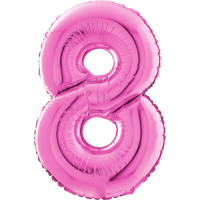 Large Pink 8 Balloon