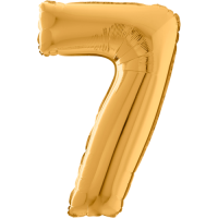 Large Gold 7 Balloon