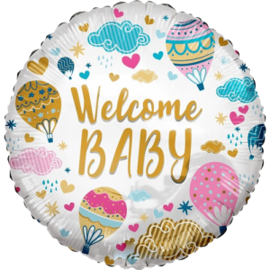 Welcome Baby Hot Air Balloons Balloon Small Image