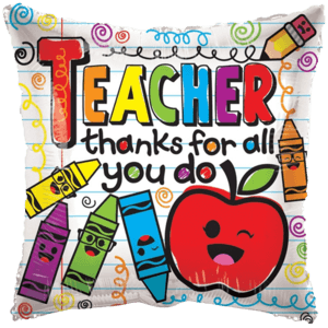 18" Teacher Thanks for All You Do Balloon Small Image