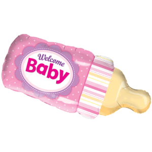 Pink Baby Bottle Balloon Small Image