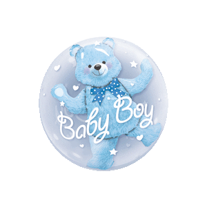Baby Boy Blue Bubble Balloon Small Image
